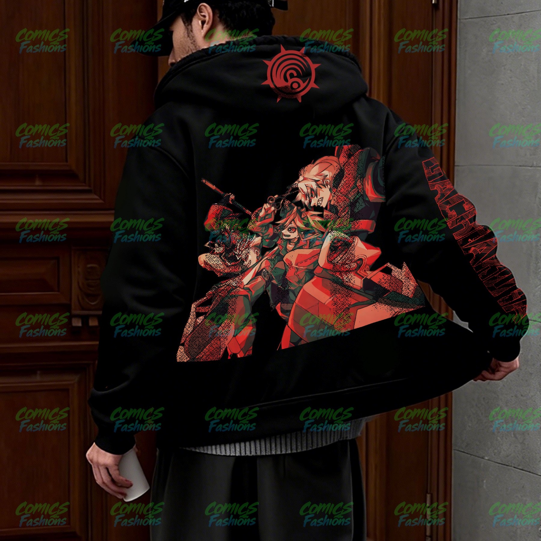 Unisex Graphic Streetwear Vintage Zipper Cardigan Plush Hoodie