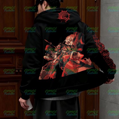 Unisex Graphic Streetwear Vintage Zipper Cardigan Plush Hoodie