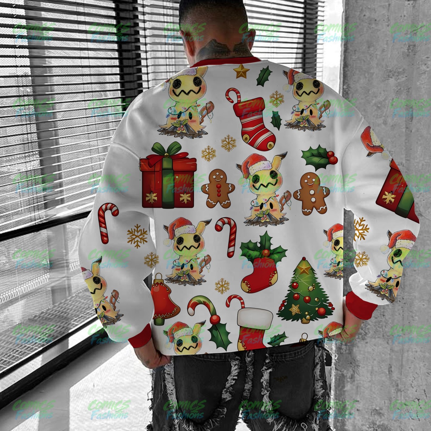 Plus Velvet Unisex Anime Inspired Vintage Sweatshirt