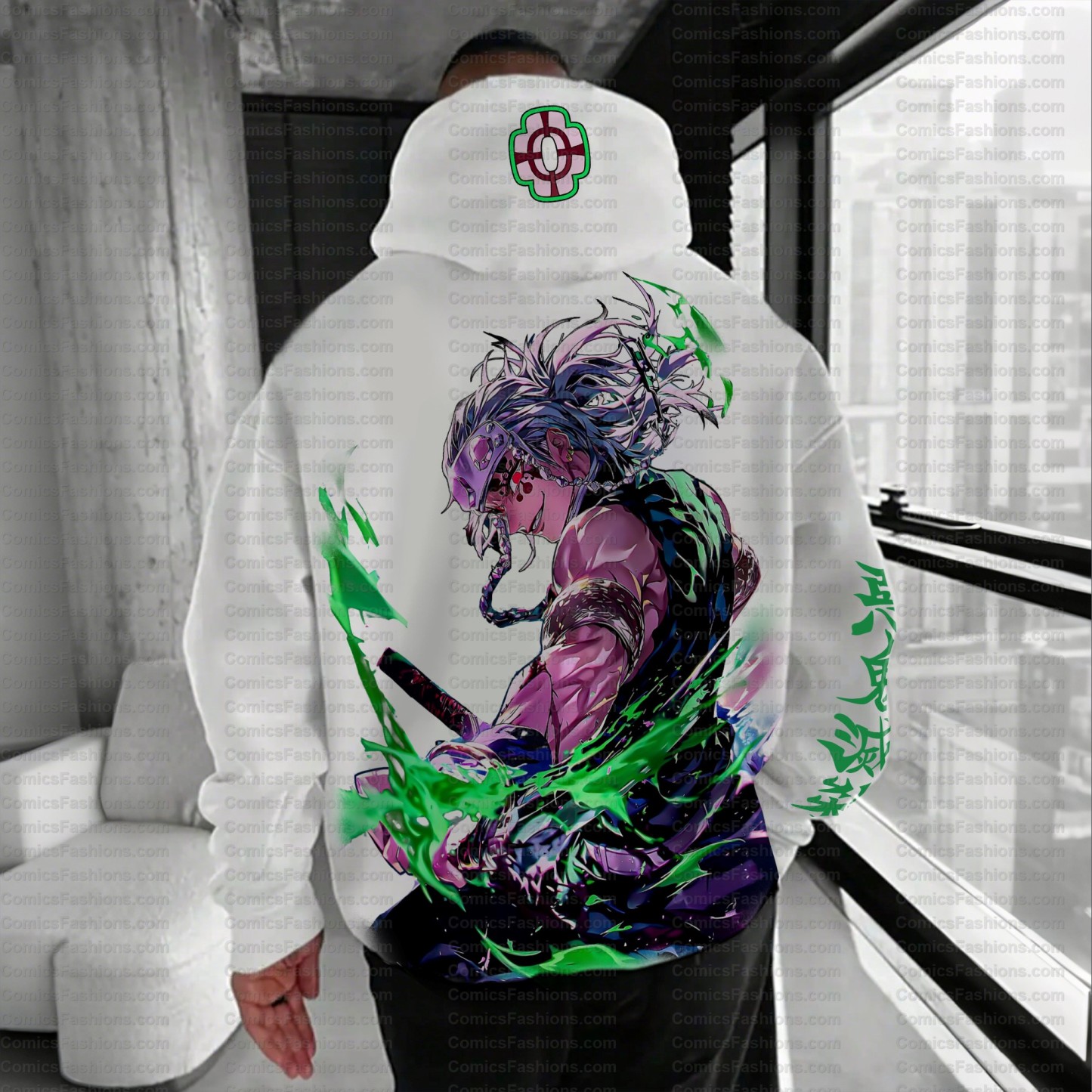 Unisex Anime Graphic Streetwear Vintage Hoodie丨Demon Slayer X Pokémon