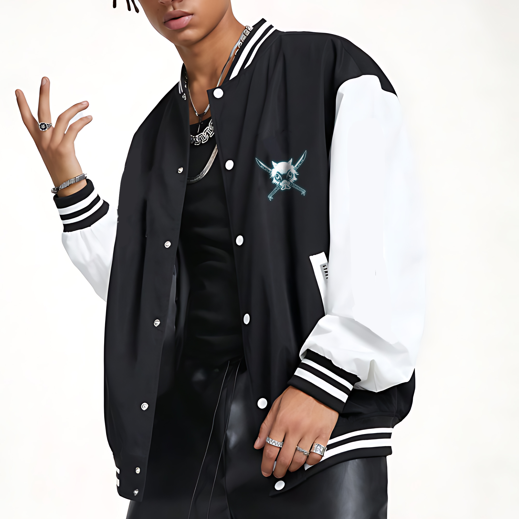 (Fleece-Lined Jacket)Spring And Autumn Unisex Casual Streetwear Fashion Jacket | Demon Slayer