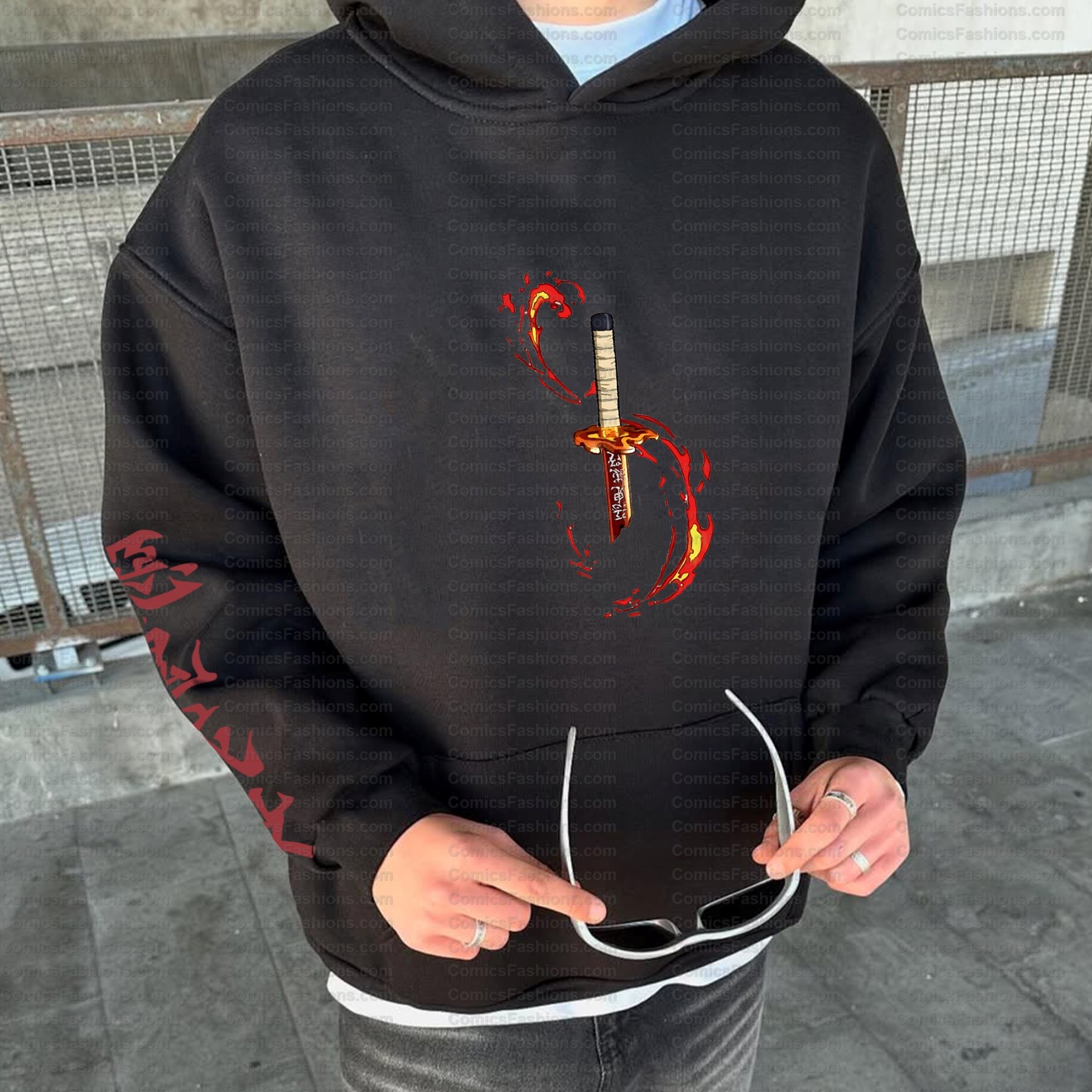 Unisex Anime Graphic Streetwear Vintage Hoodie| KNY