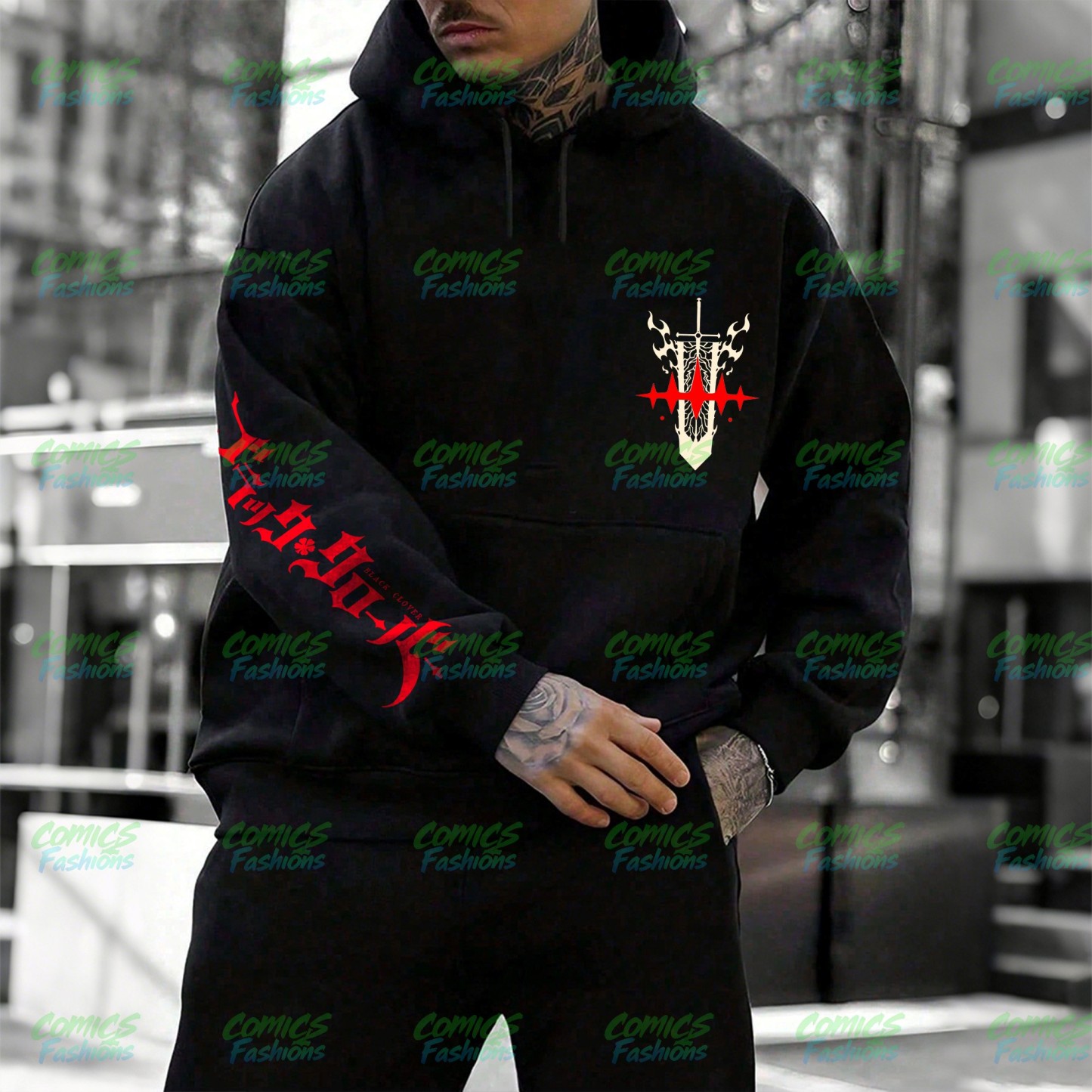 Plus Velvet Unisex Anime Graphic Streetwear Vintage Hoodie