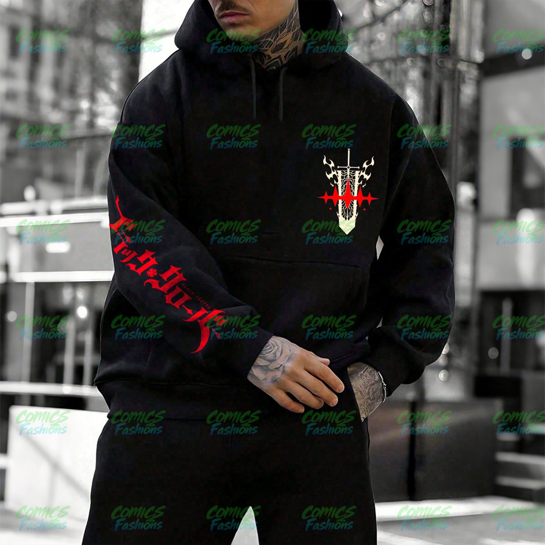 Plus Velvet Unisex Anime Graphic Streetwear Vintage Hoodie