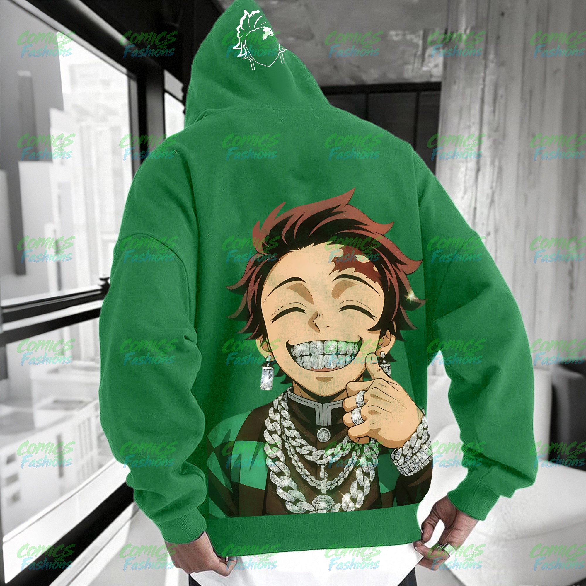 Plus Velvet Unisex Anime Graphic Streetwear Vintage Hoodie