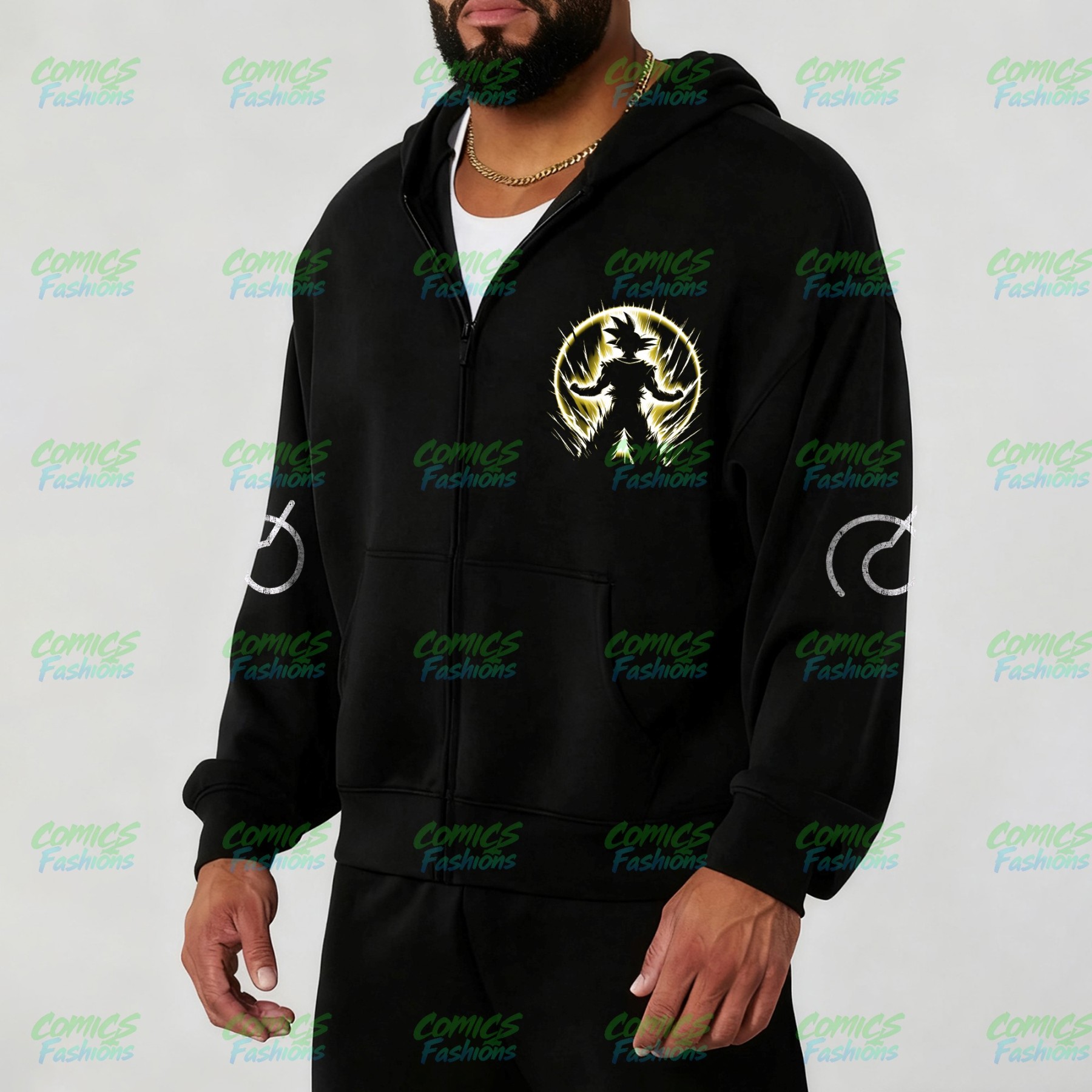 Unisex Graphic Streetwear Vintage Zipper Cardigan Plush Hoodie