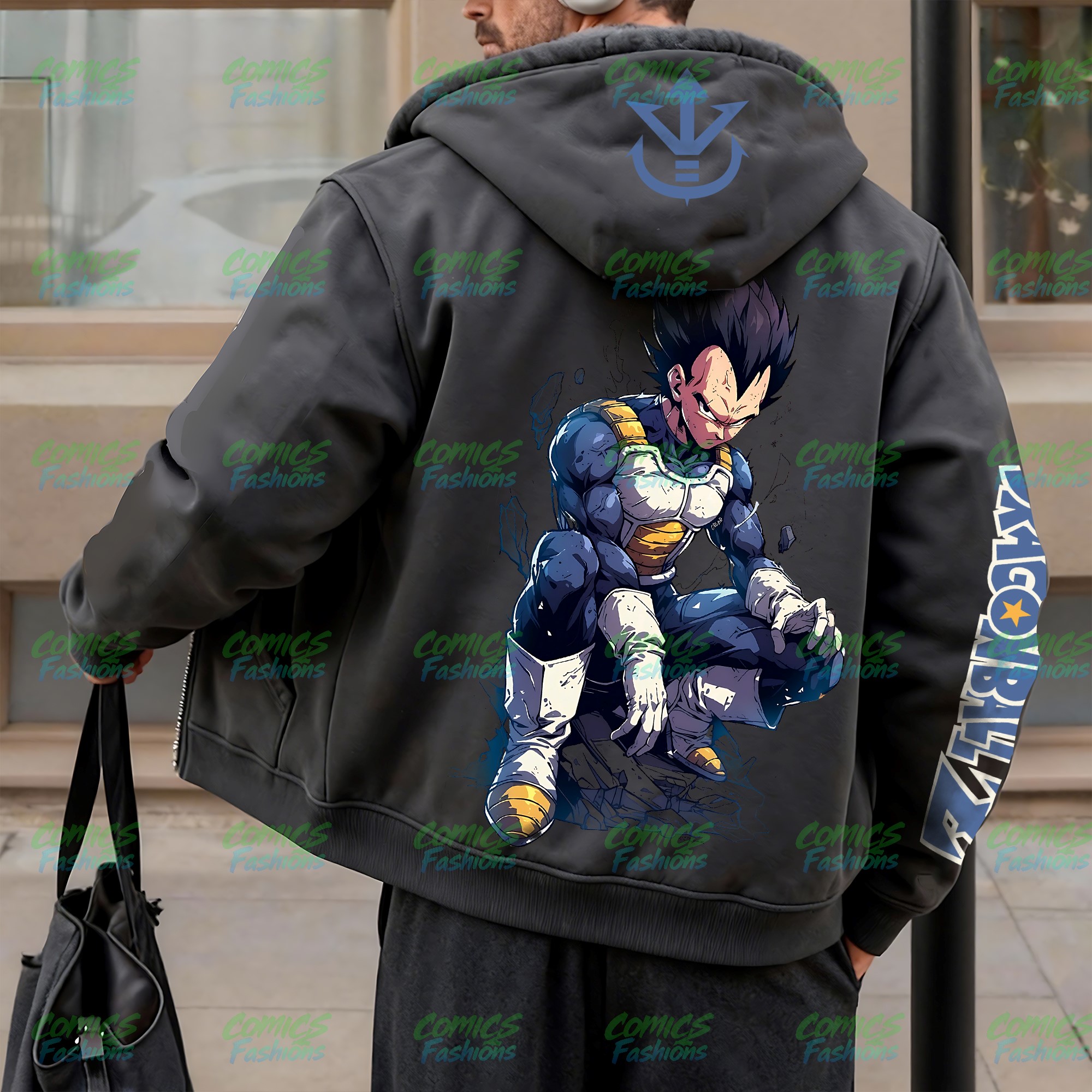 Unisex Graphic Streetwear Vintage Zipper Cardigan Plush Hoodie