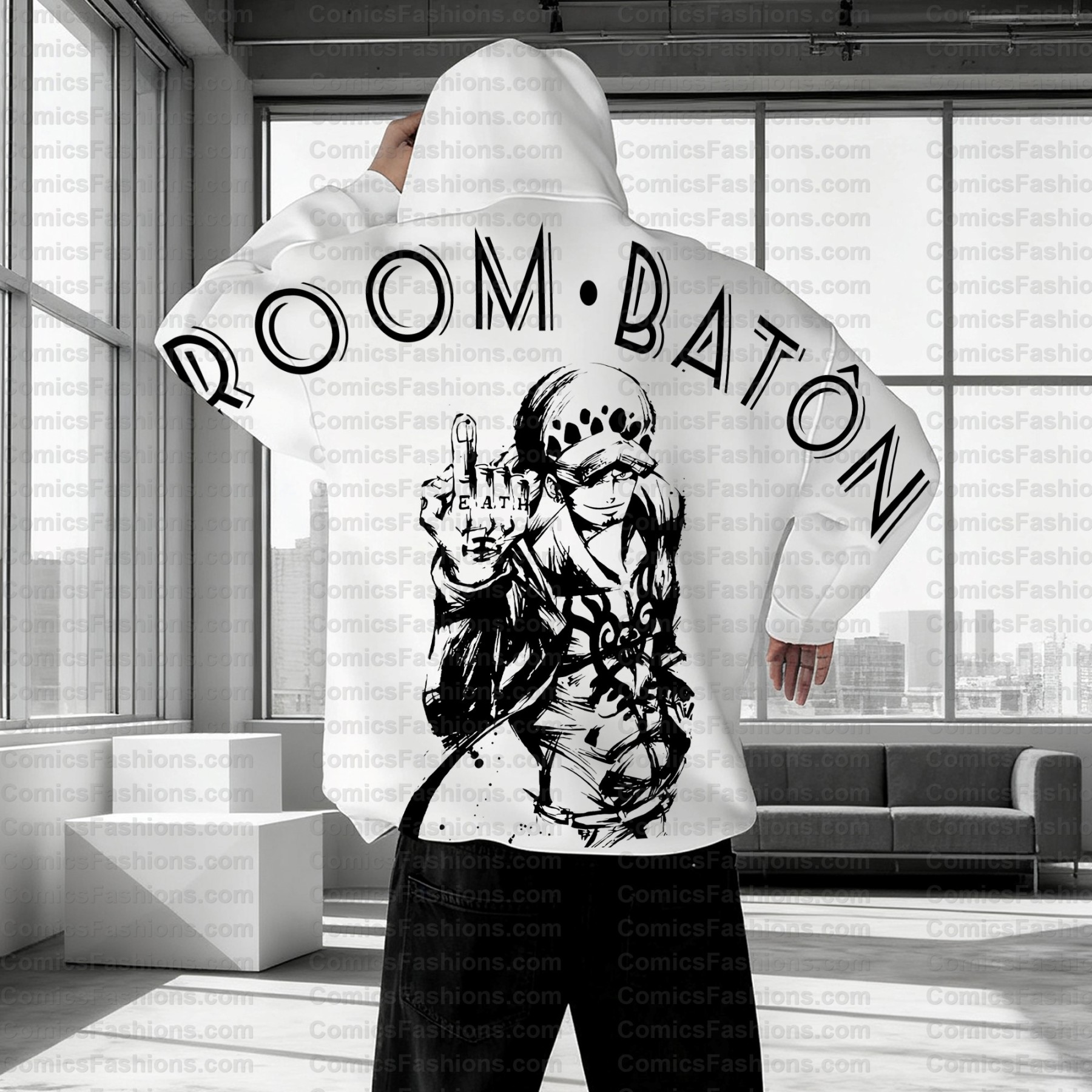 Plus Velvet Unisex Anime Graphic Streetwear Vintage Hoodie