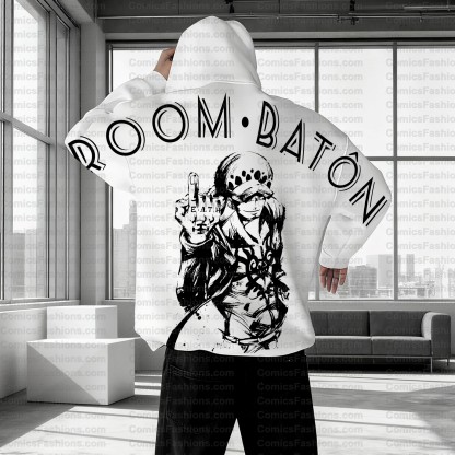 Plus Velvet Unisex Anime Graphic Streetwear Vintage Hoodie