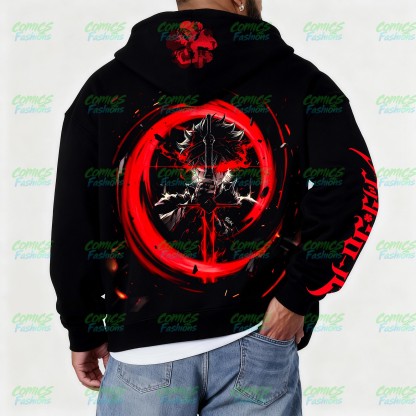 Unisex Graphic Streetwear Vintage Zipper Cardigan Plush Hoodie