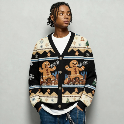 Tokyocanvas Gingerbread Monster Ugly Cardigan Sweatshirt