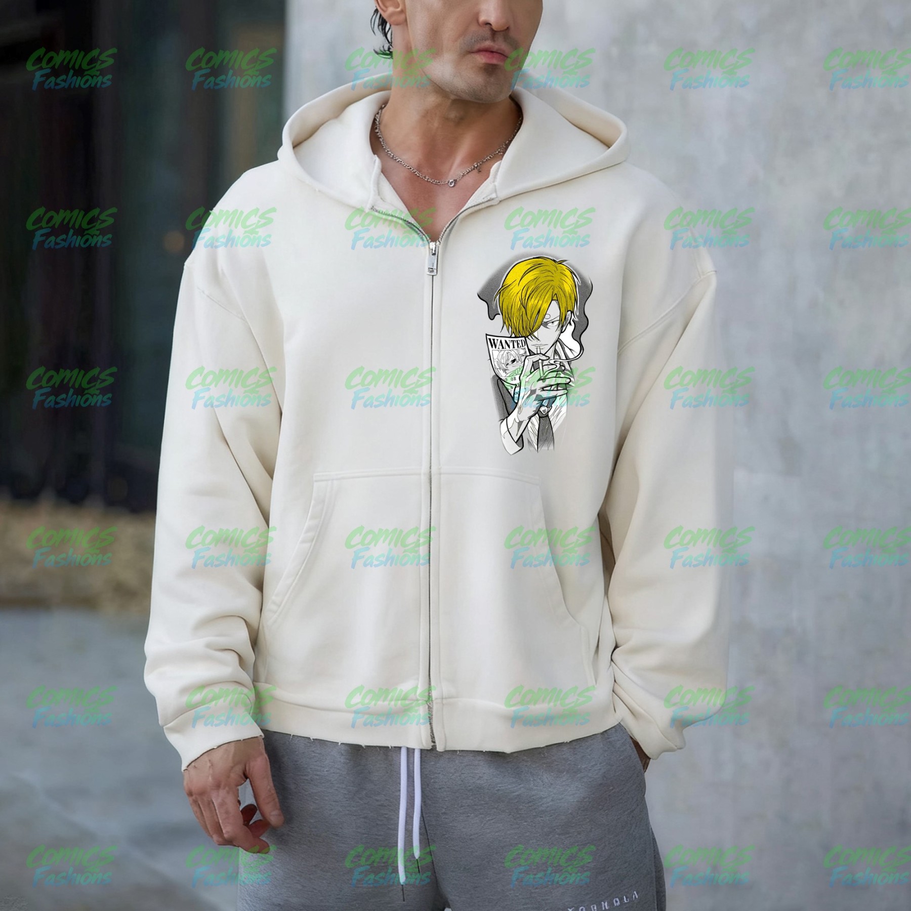 Unisex Graphic Streetwear Vintage Zipper Cardigan Plush Hoodie