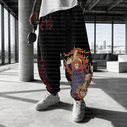 (Plus Velvet)Unisex Casual Anime Streetwear Pants