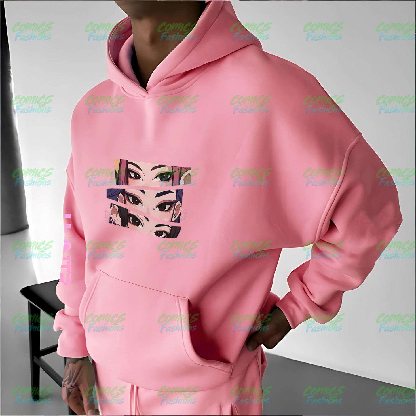 Plus Velvet Unisex Anime Graphic Streetwear Vintage Hoodie