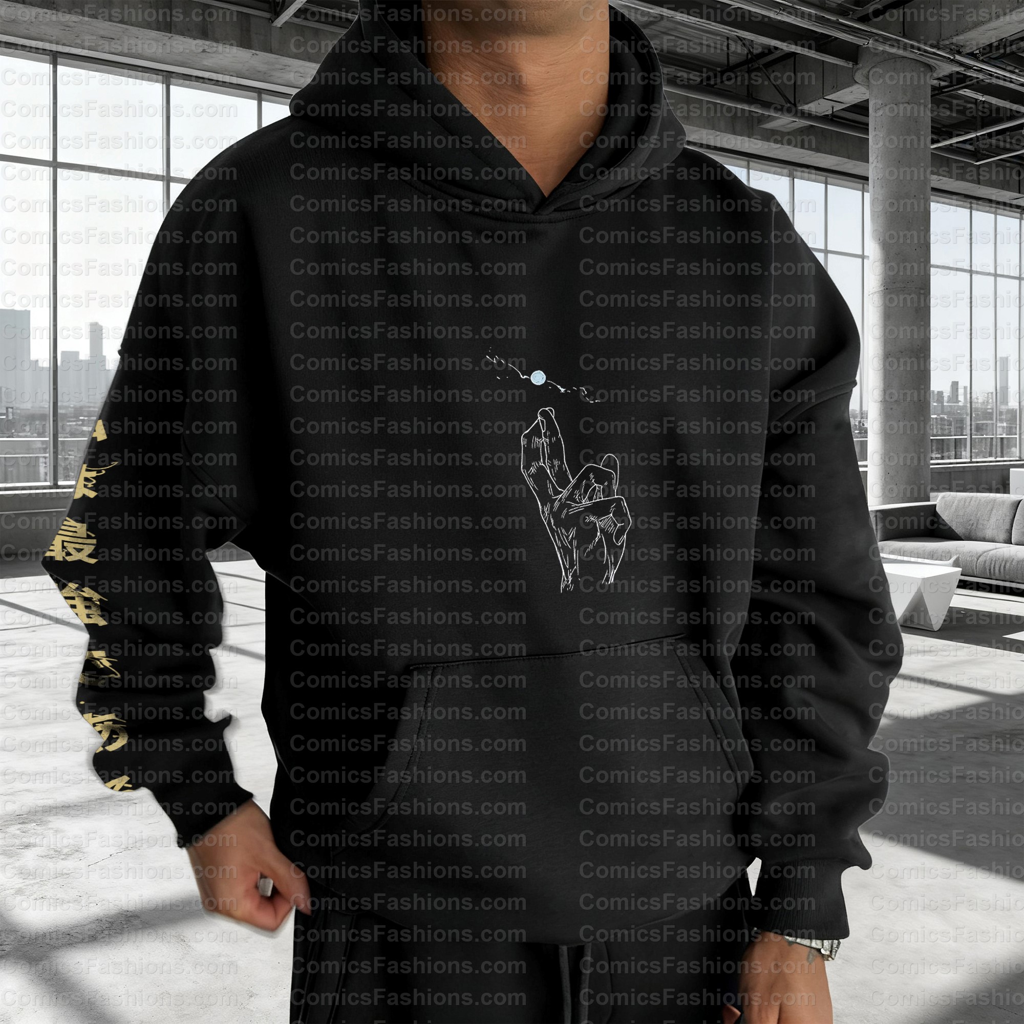 Plus Velvet Unisex Anime Graphic Streetwear Vintage Hoodie