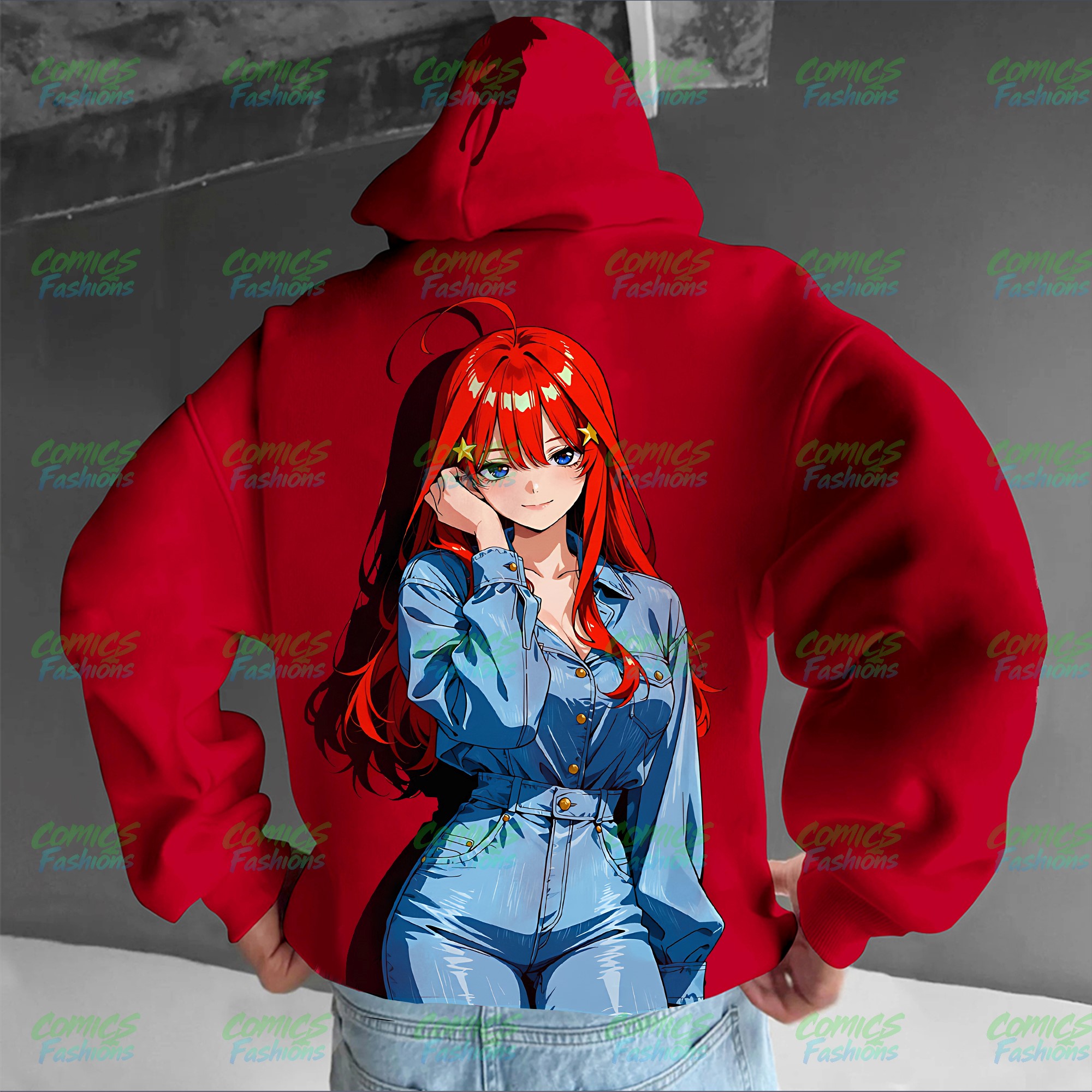 Plus Velvet Unisex Anime Graphic Streetwear Vintage Hoodie