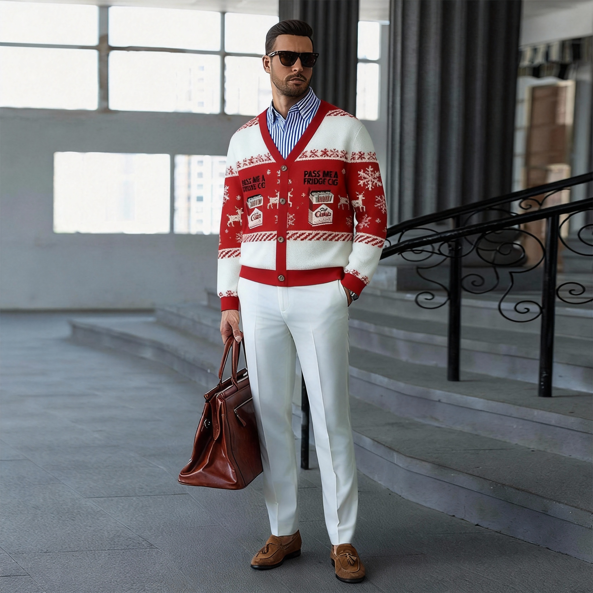 Tokyocanvas I Need A Diet Coke Ugly Cardigan Sweatshirt