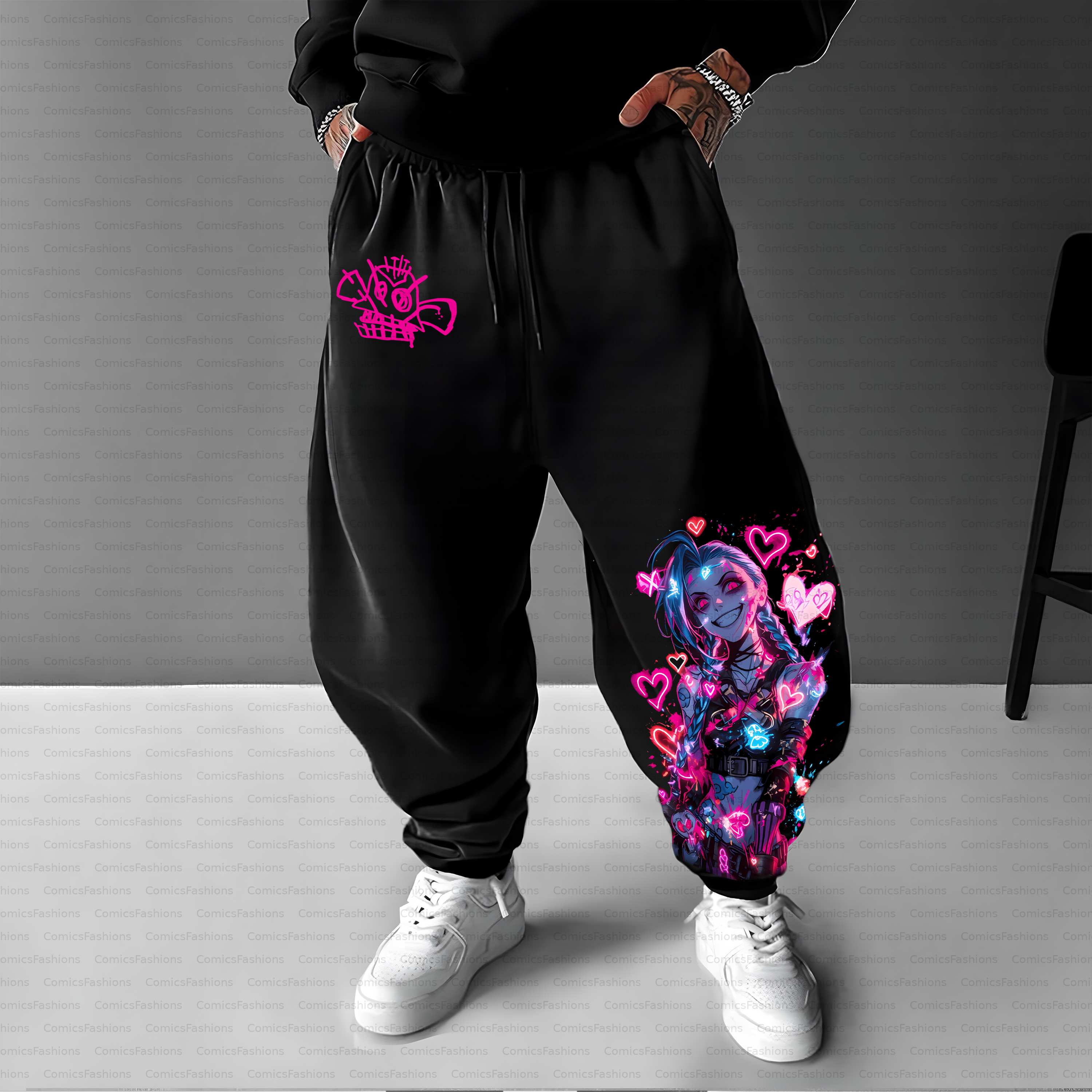 Unisex Casual Anime Streetwear Pant