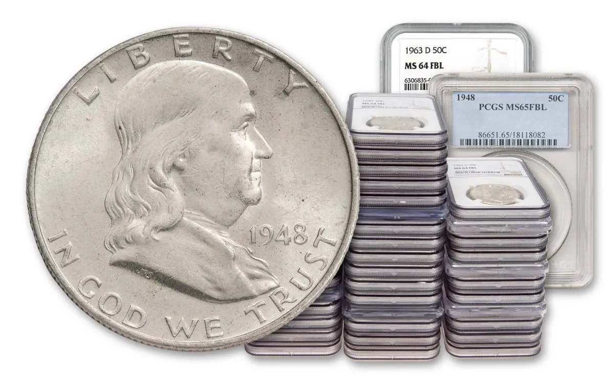 1948-1963 Franklin Half Dollars Brilliant Uncirculated