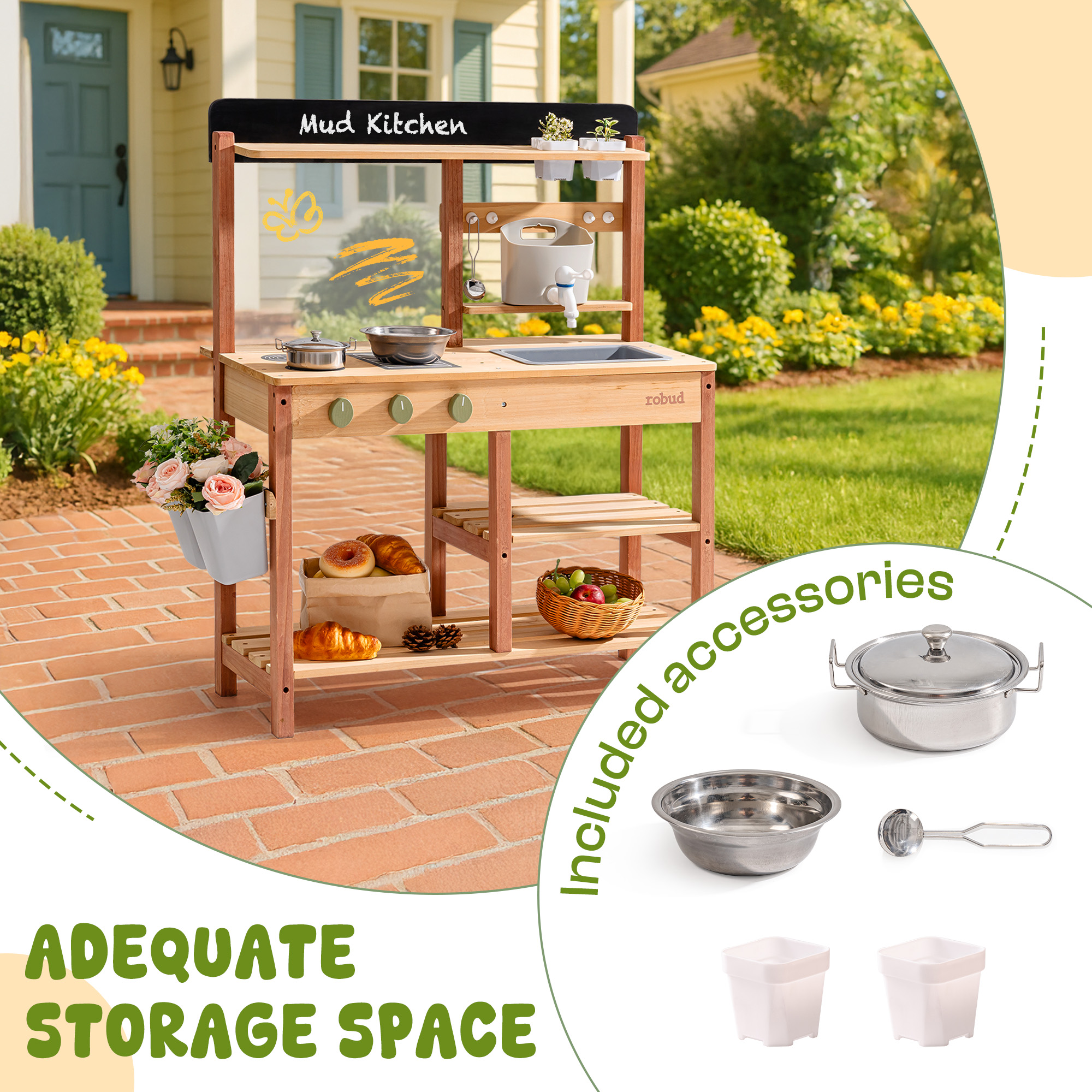 ROBUD Outdoor-Matschküche - Karamell