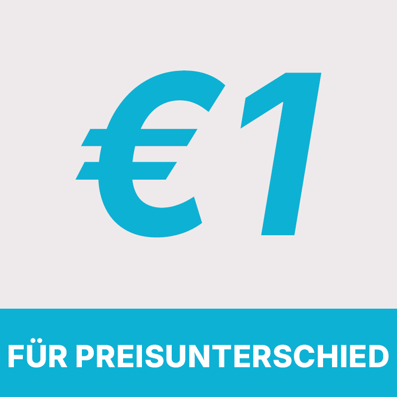 Preisdifferenz ausgleichen - Sonderzweck - Nur zur Zahlung - 1€