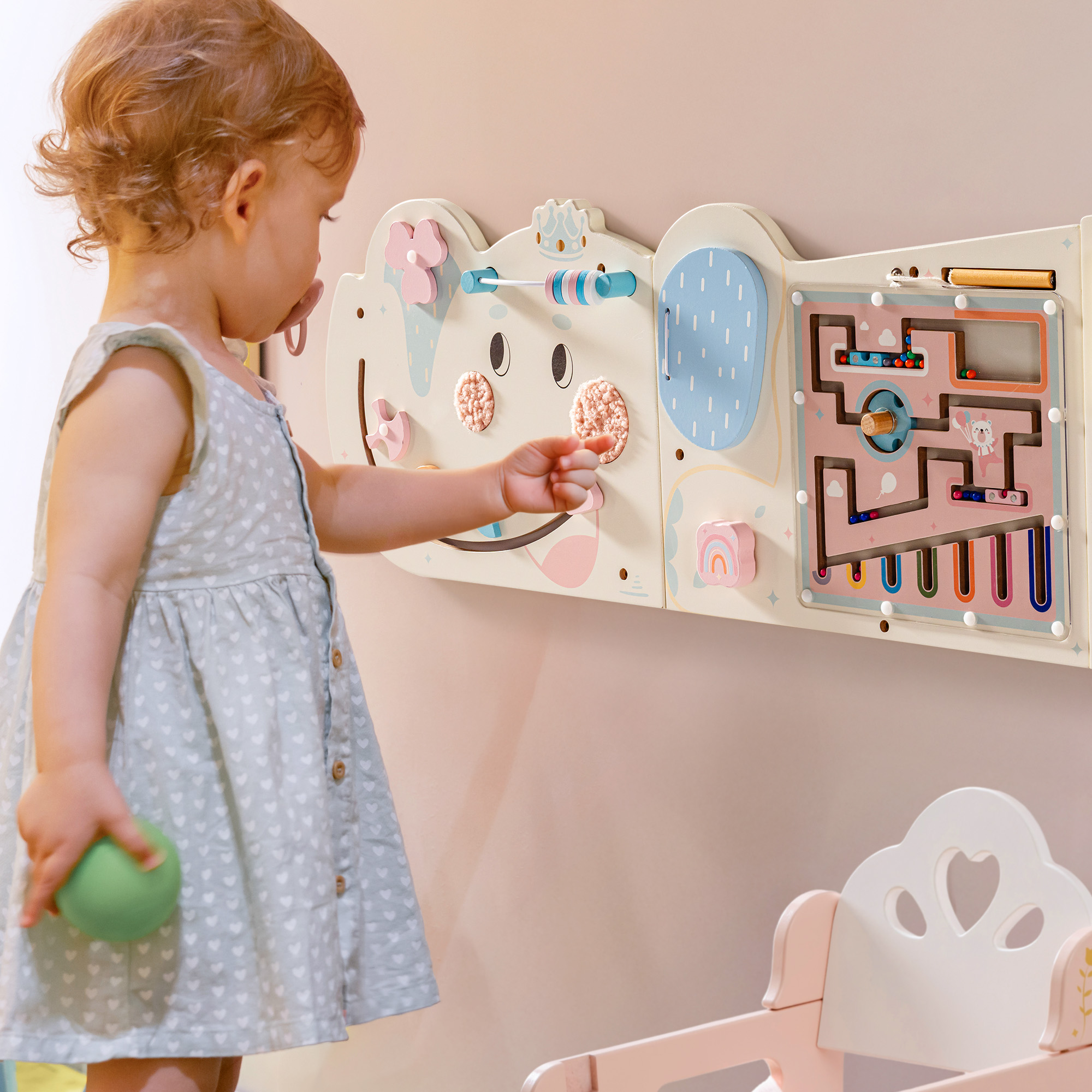 ROBUD Wooden Cream Elephant Busy Board