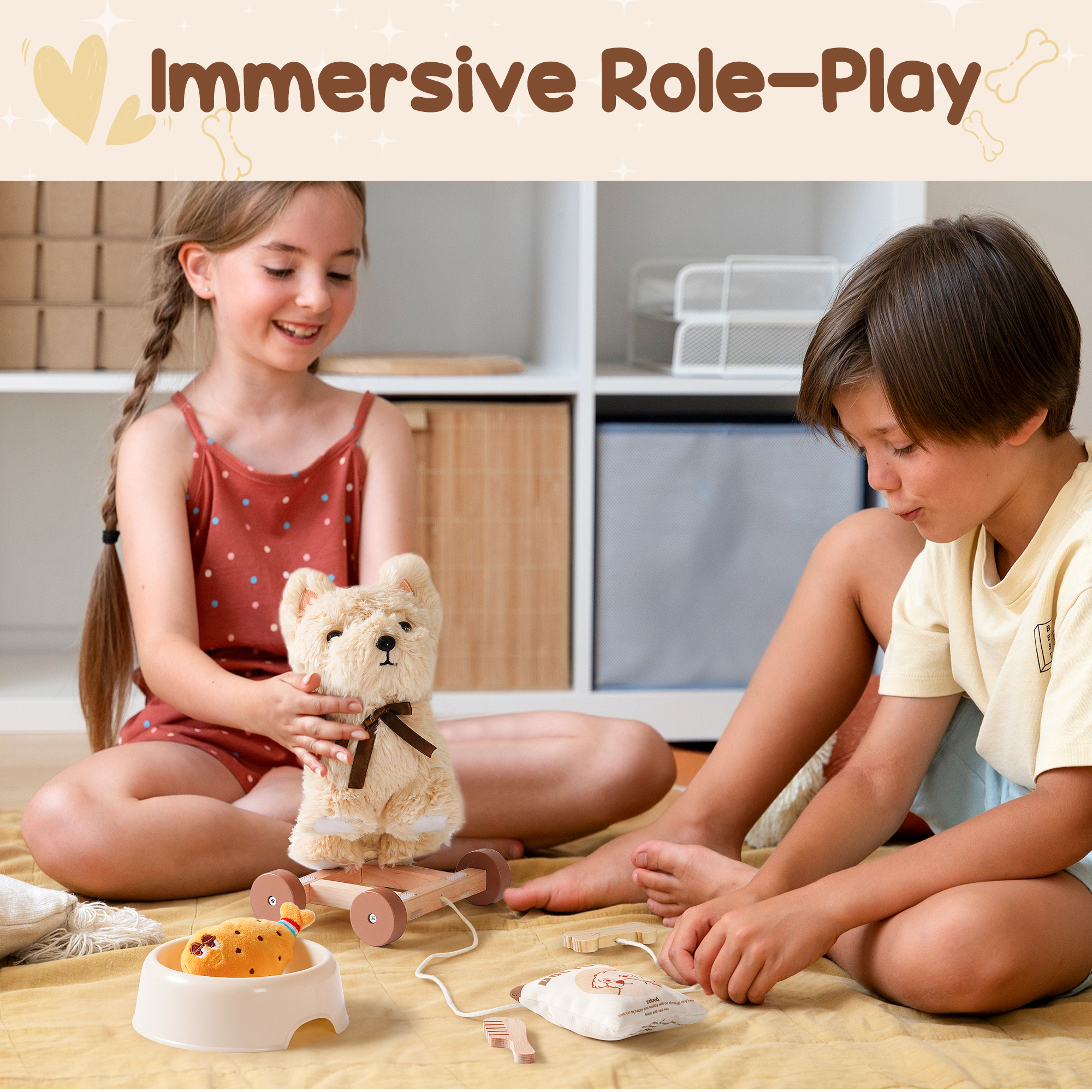 Robud Pull Dog Toy for Toddlers