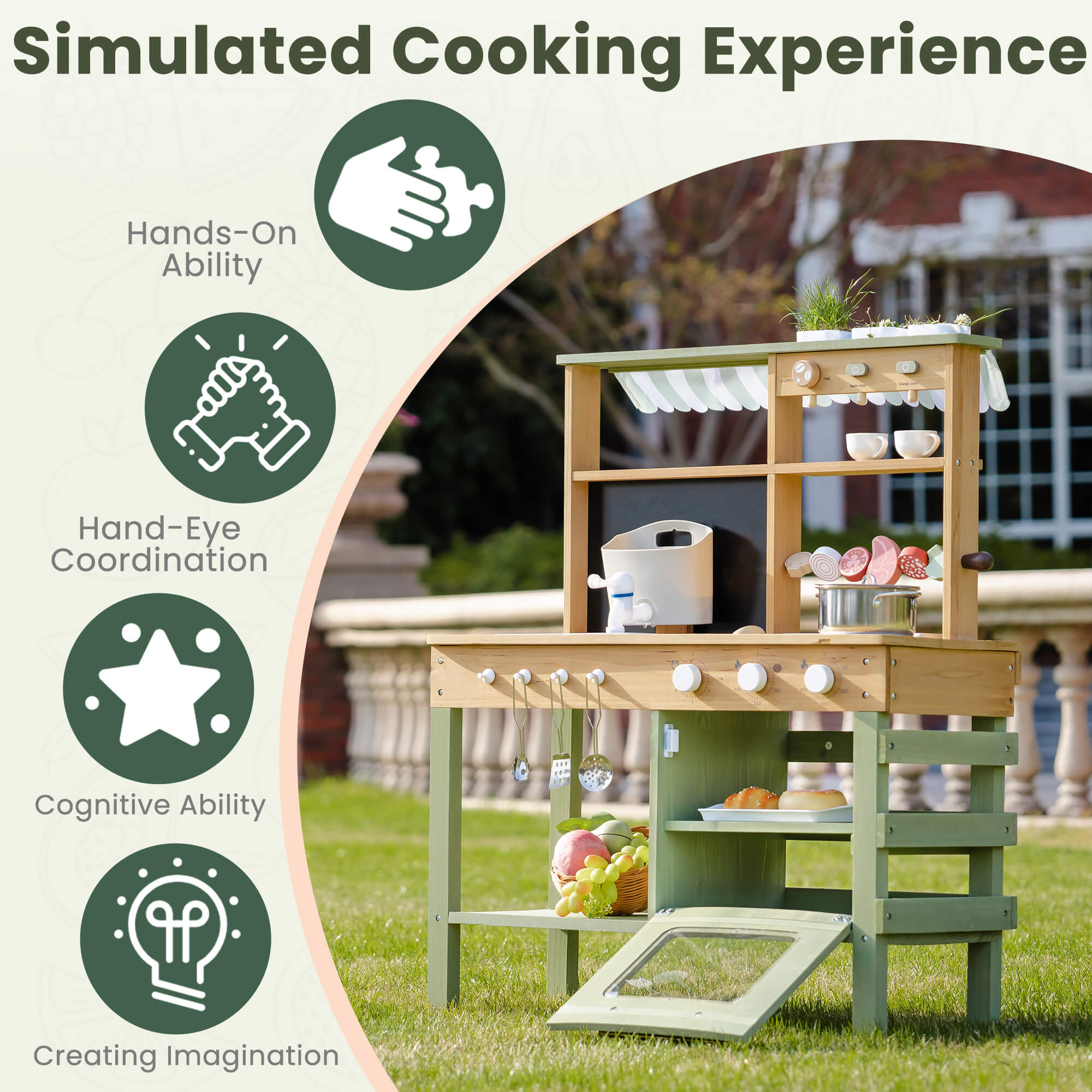 ROBUD Outdoor Mud Play Kitchen Green