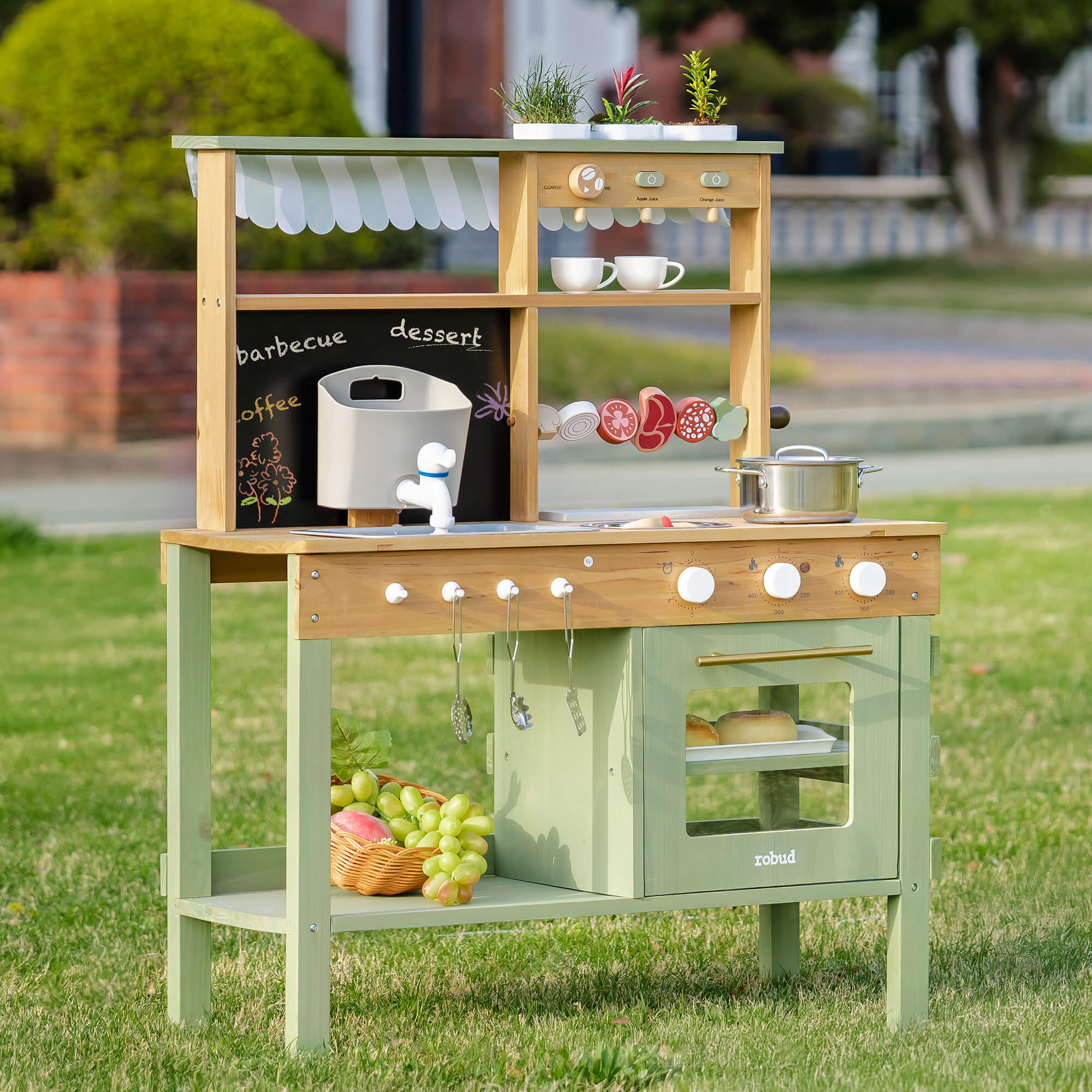 ROBUD Outdoor Mud Play Kitchen Green