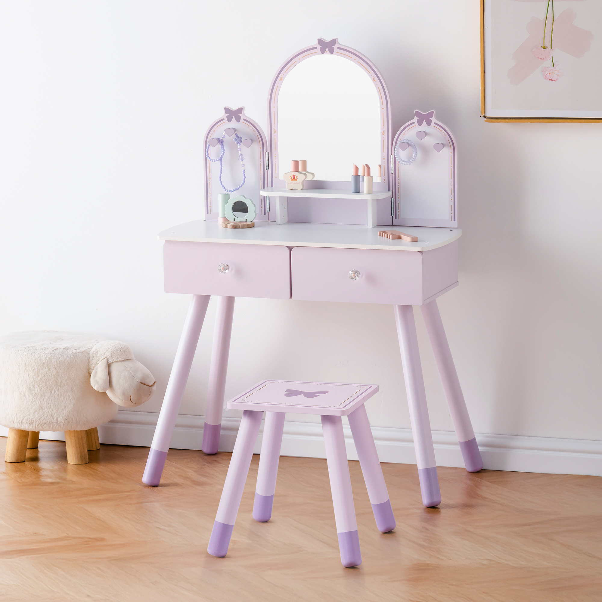 Robud Butterfly Frisiertisch - Lila