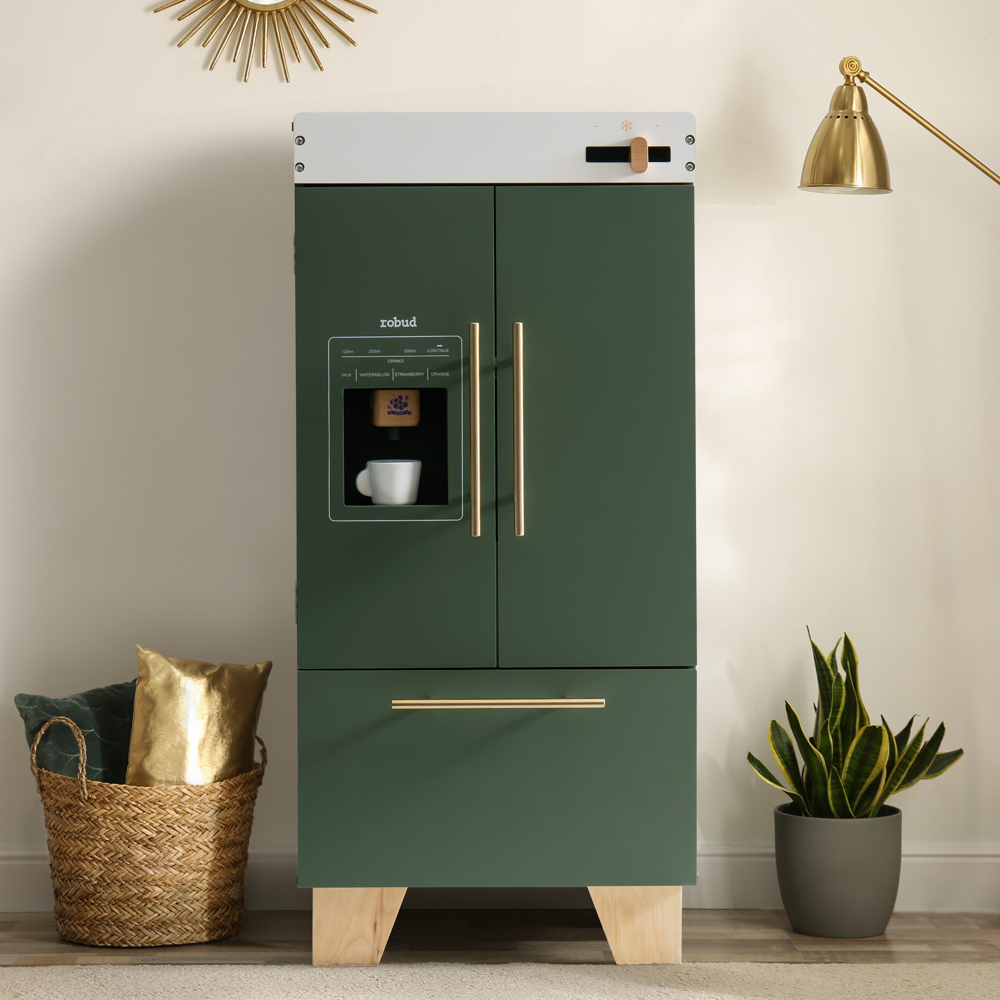 ROBUD Holz Kinderküche Spielset Serie - Vintage Grün