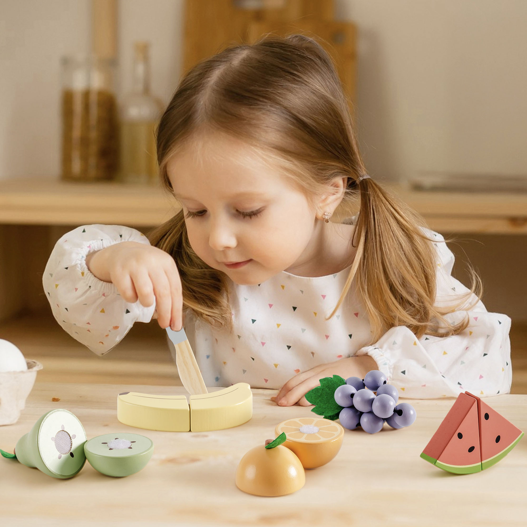 ROBUD Wooden Food Playset - Fruit