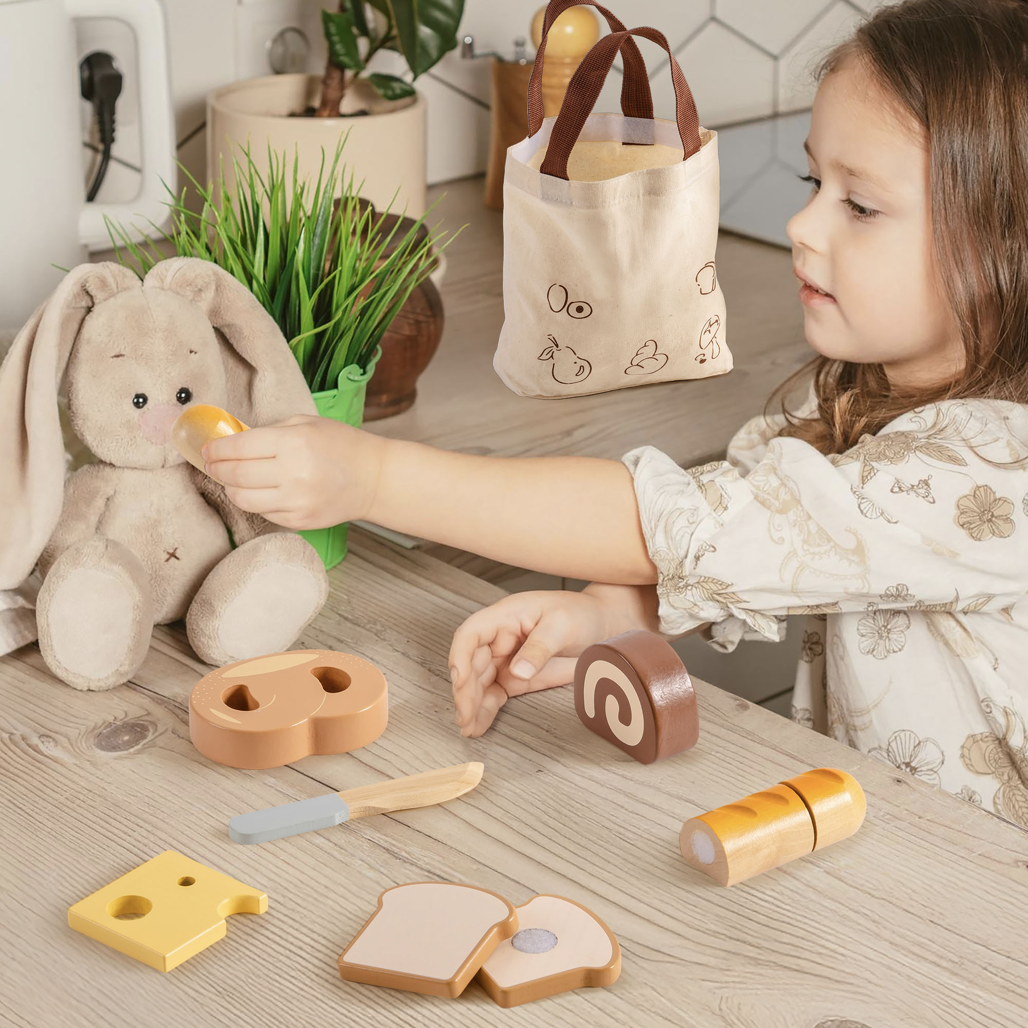 ROBUD Wooden Childs Play Food Set - Desserts