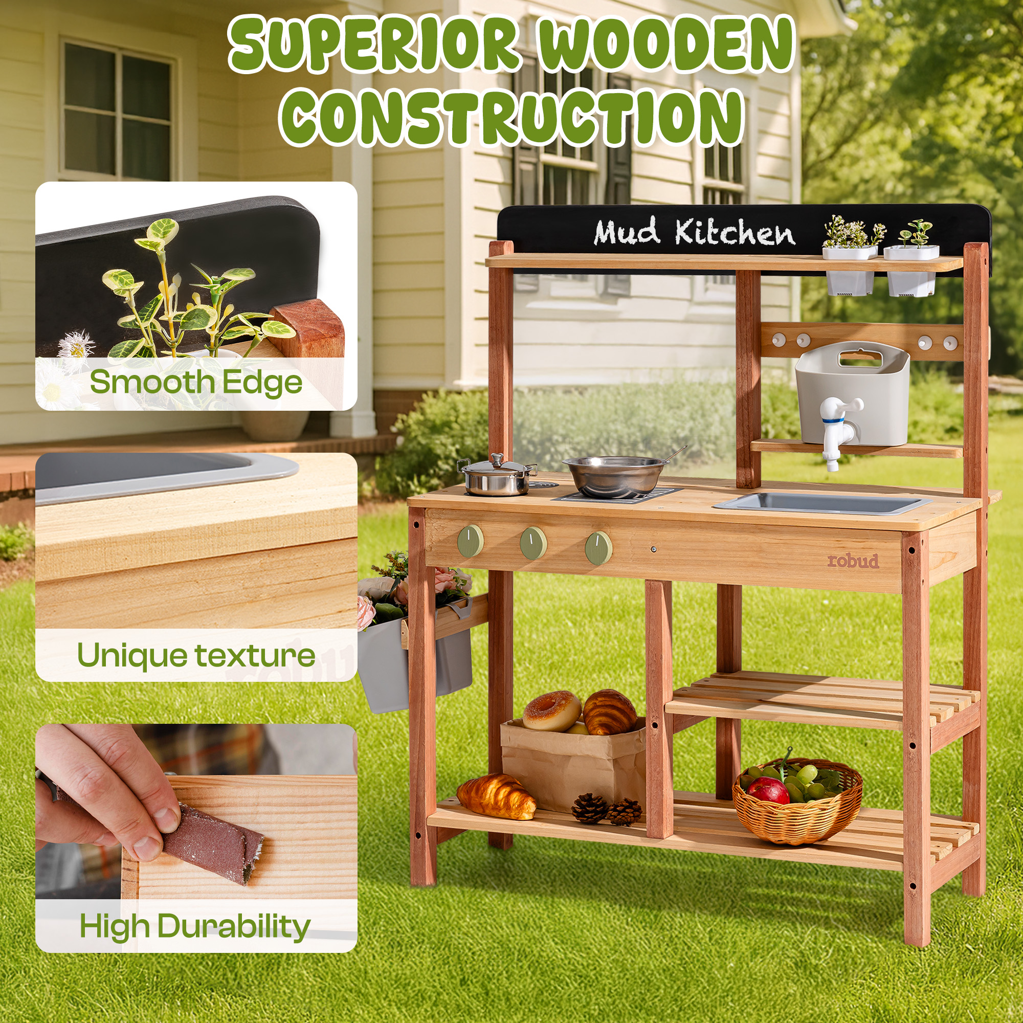 ROBUD Outdoor-Matschküche - Karamell