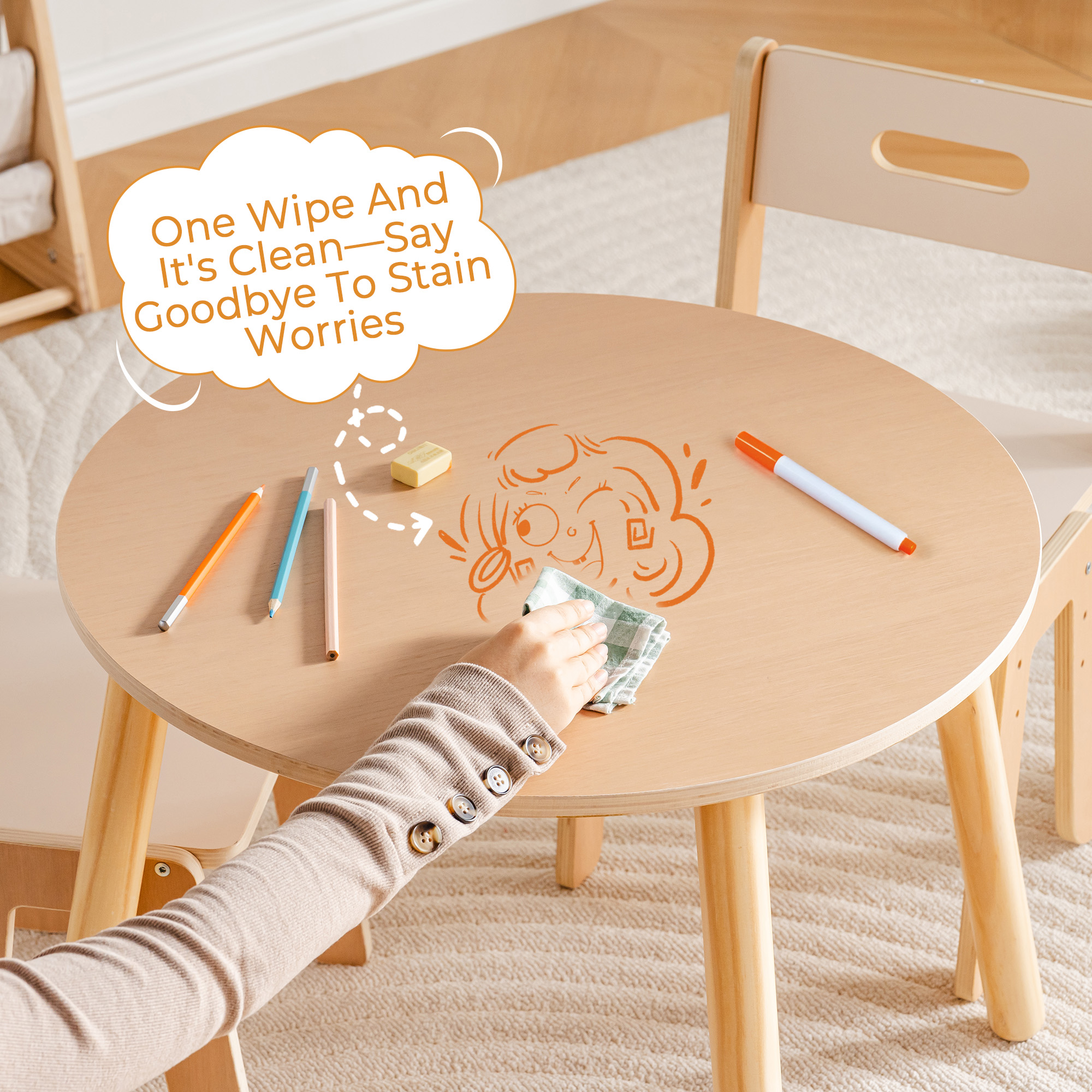 ROBUD Kids Chair and Table Set