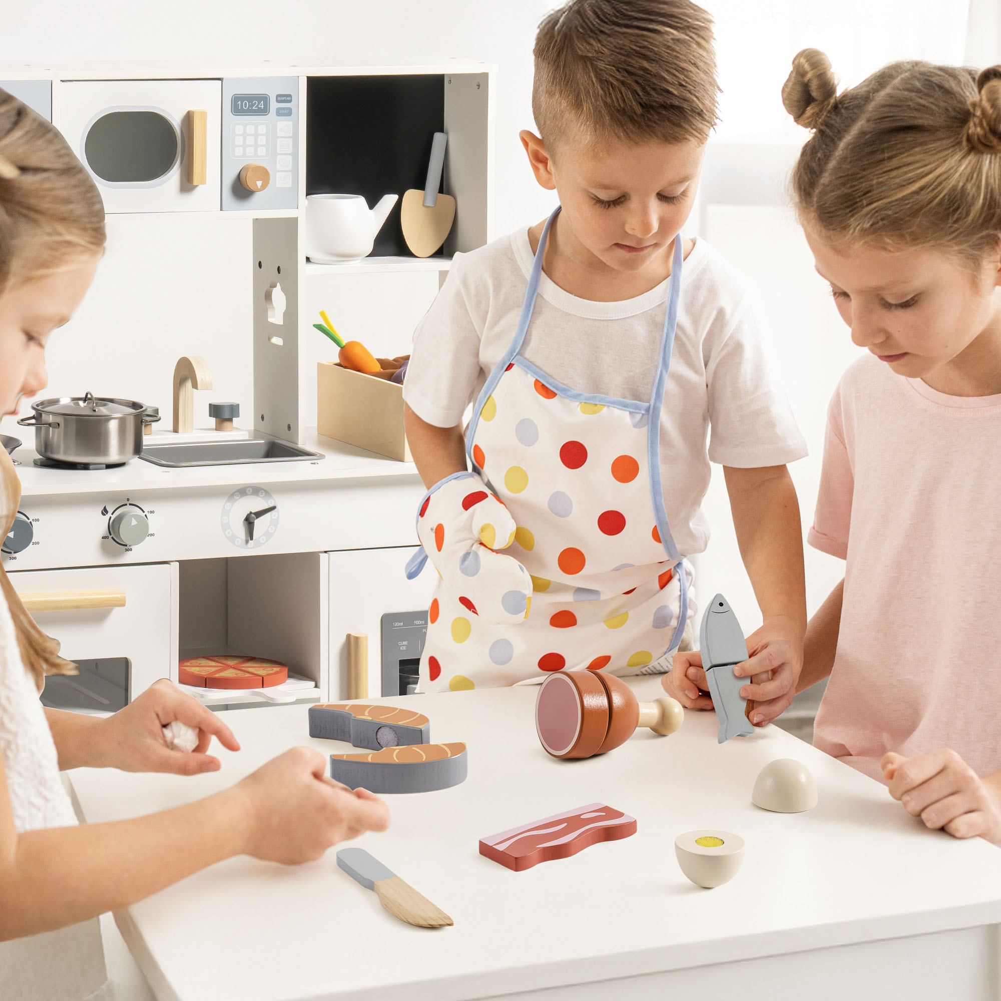 ROBUD Wooden Childs Play Food Set -  Meat