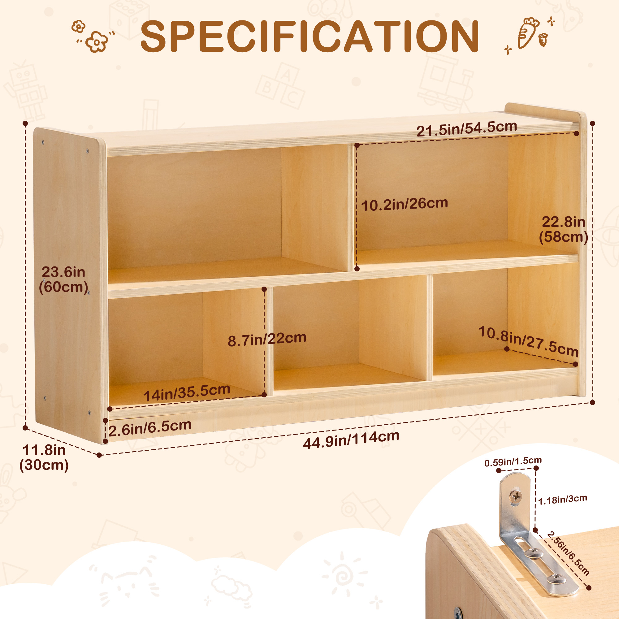 ROBUD Wooden Storage Cabinet