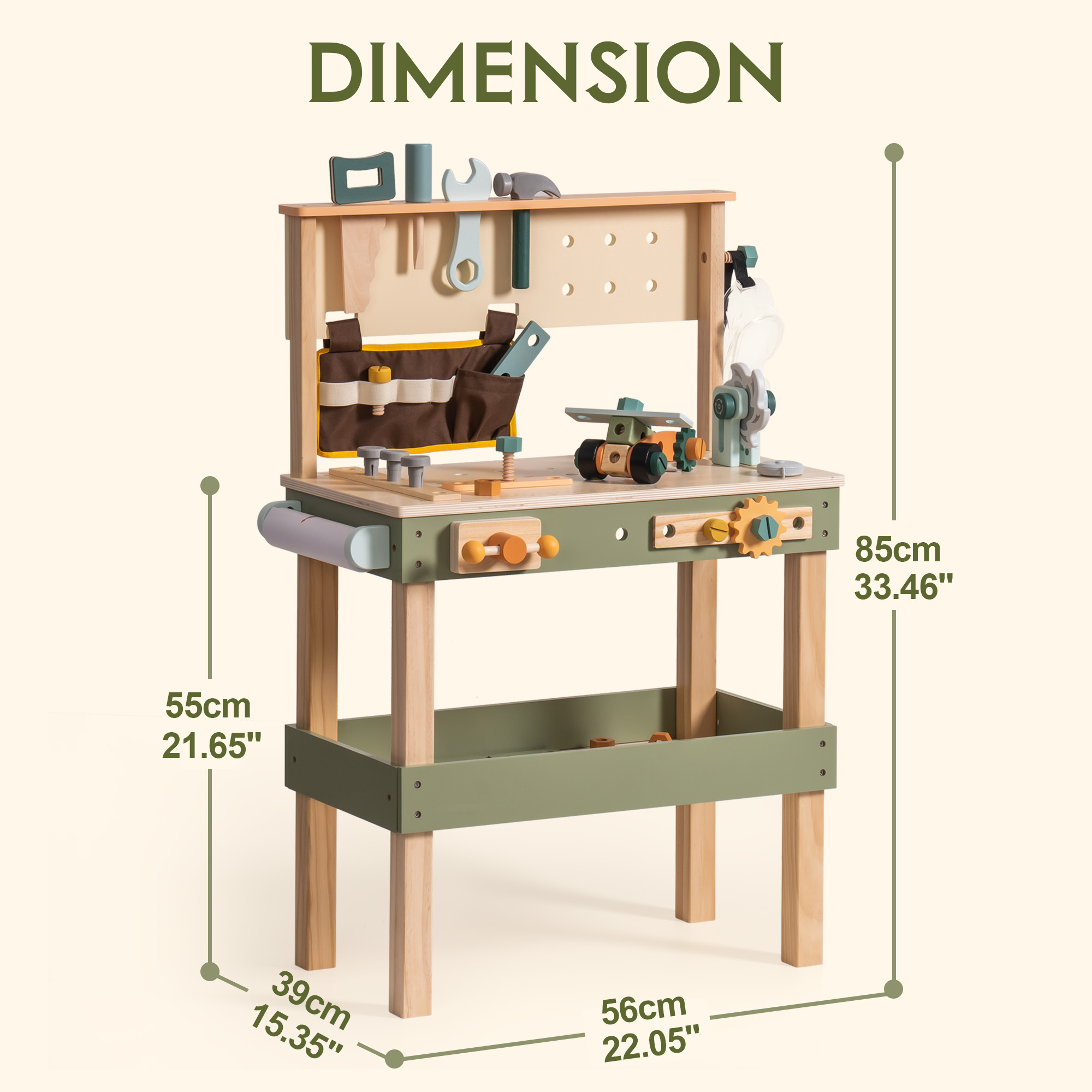 Avocado Green Tool Bench