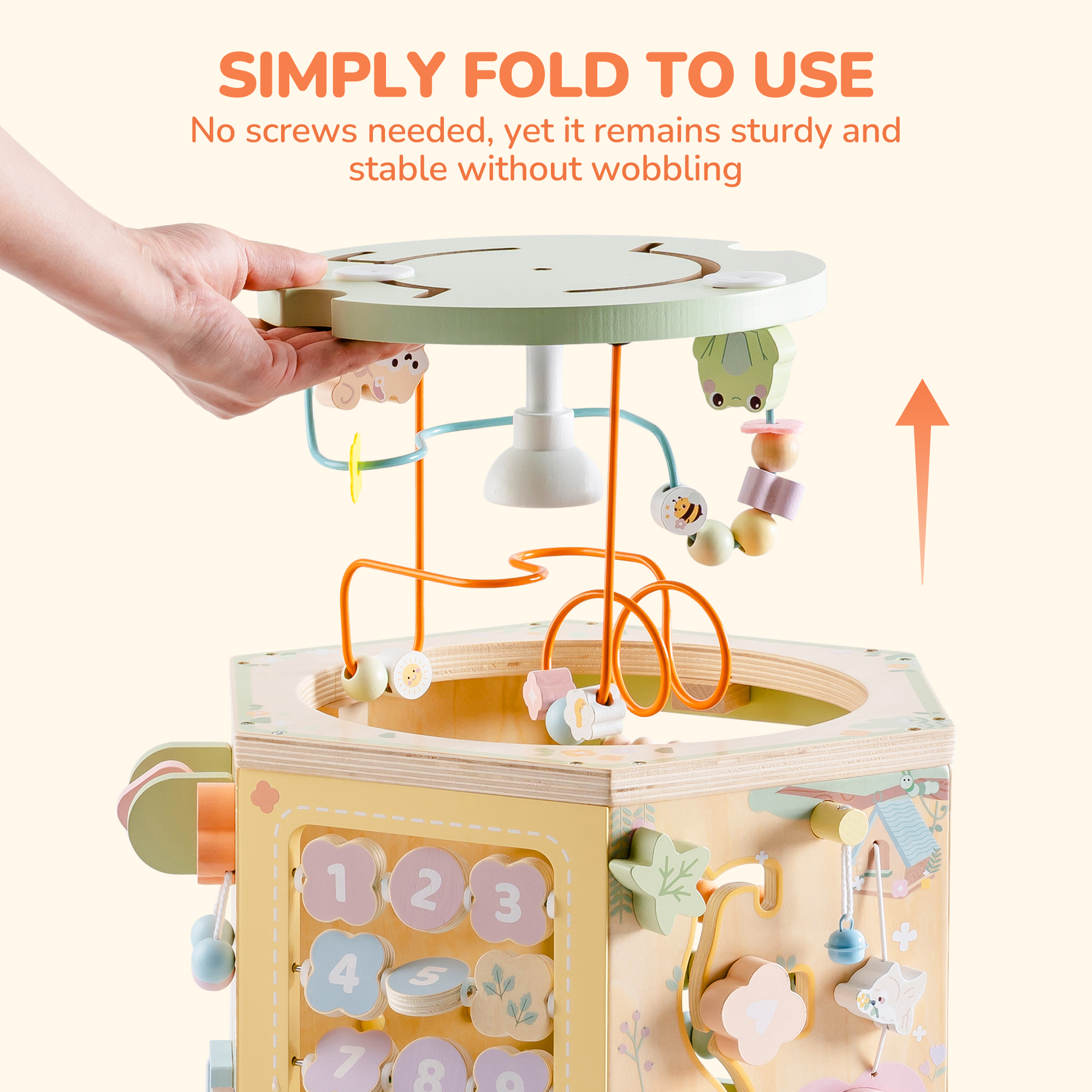 ROBUD Wooden 13 in 1 Activity Cube