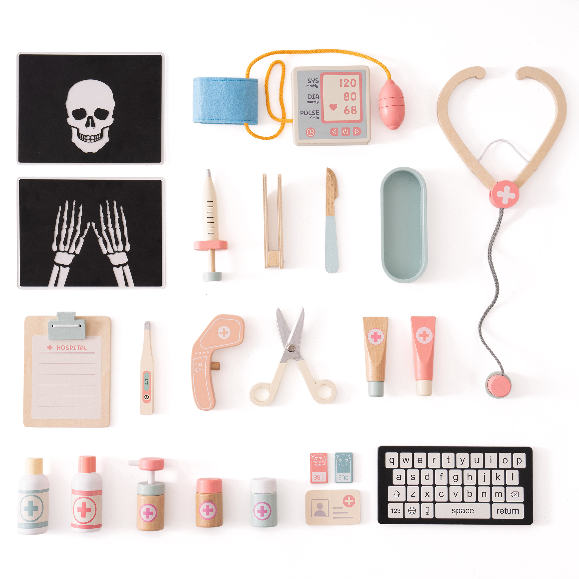Spielzeugset für das Aktivitätszentrum von Robud Doctor's Activity Center