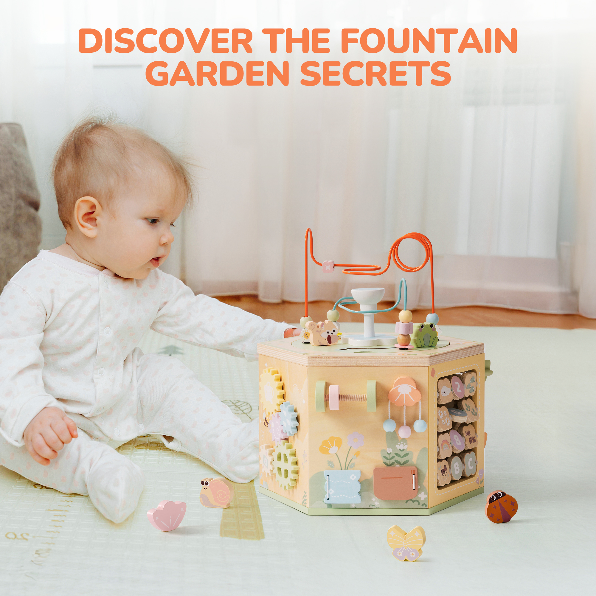 ROBUD Wooden 13 in 1 Activity Cube