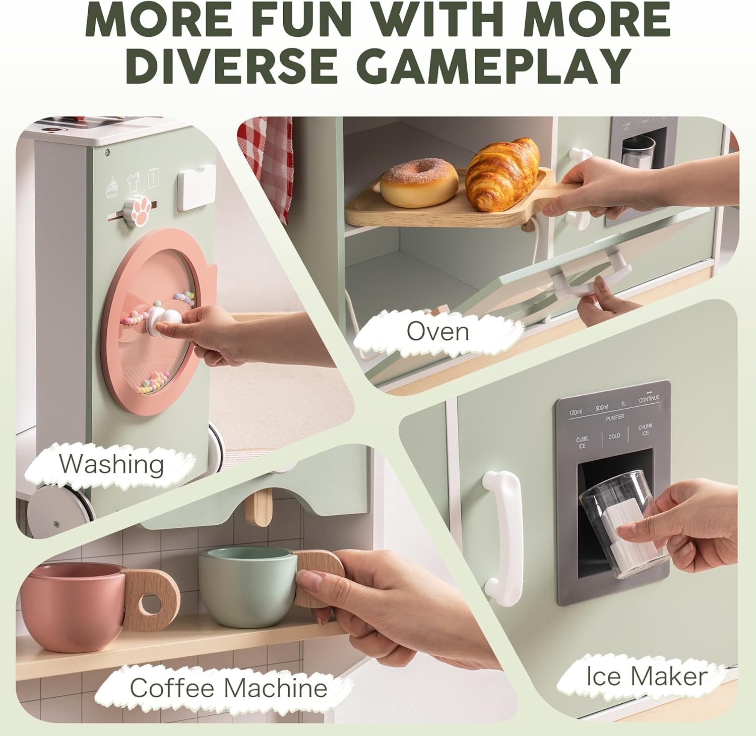 ROBUD Wooden Play Kitchen Set - Expandable