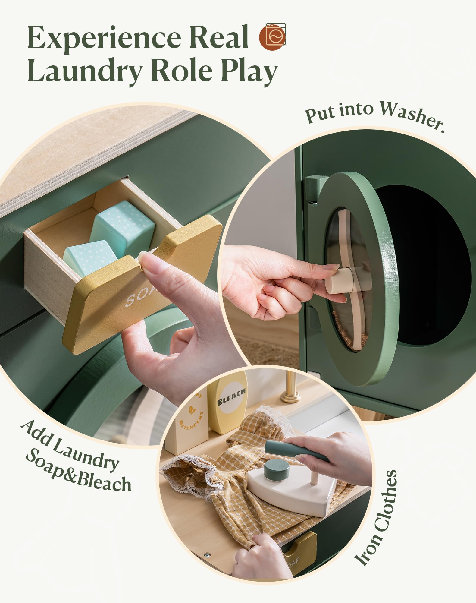 Robud Vintage Wooden Multi-Function Washing Machine