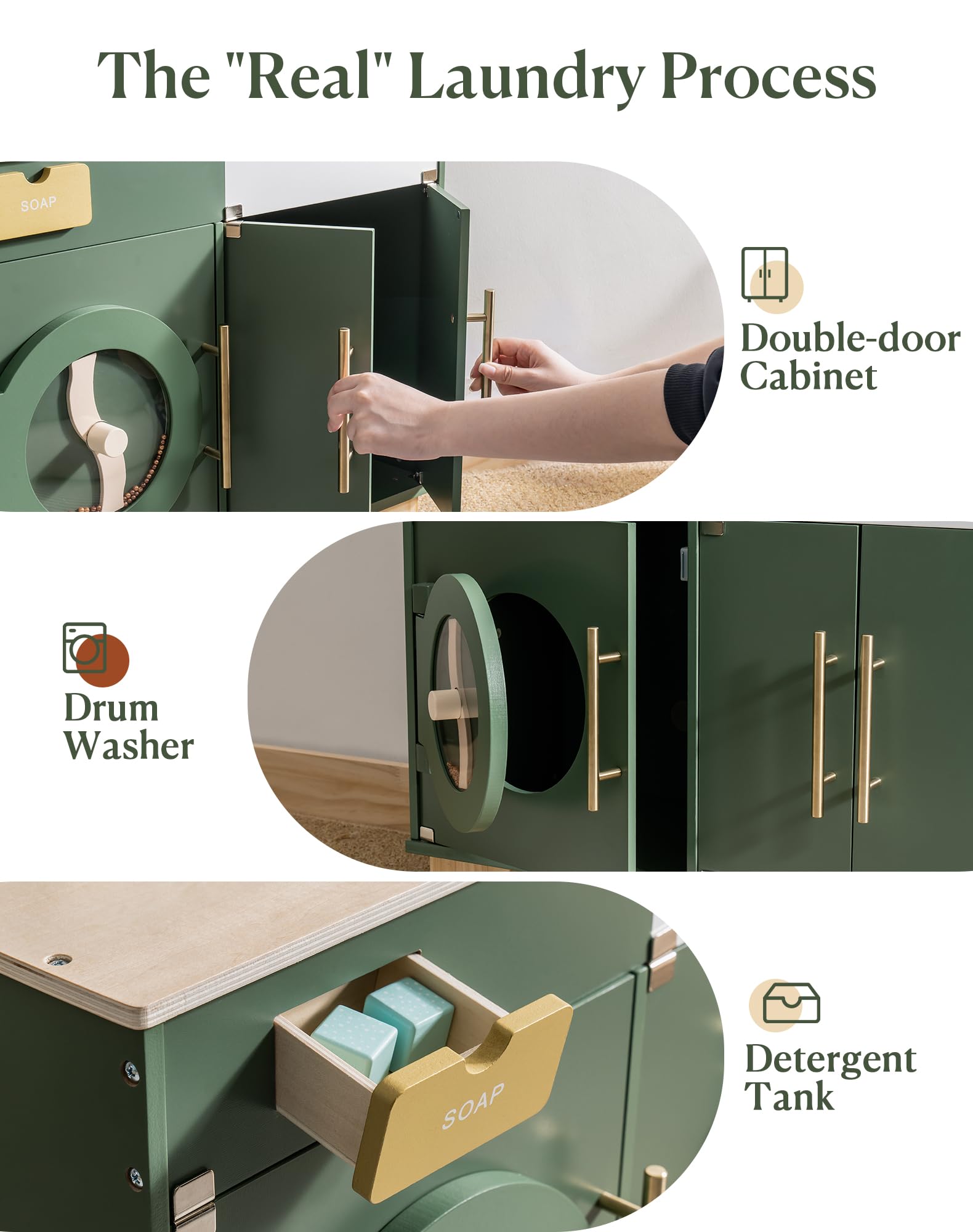 Robud Vintage Wooden Multi-Function Washing Machine