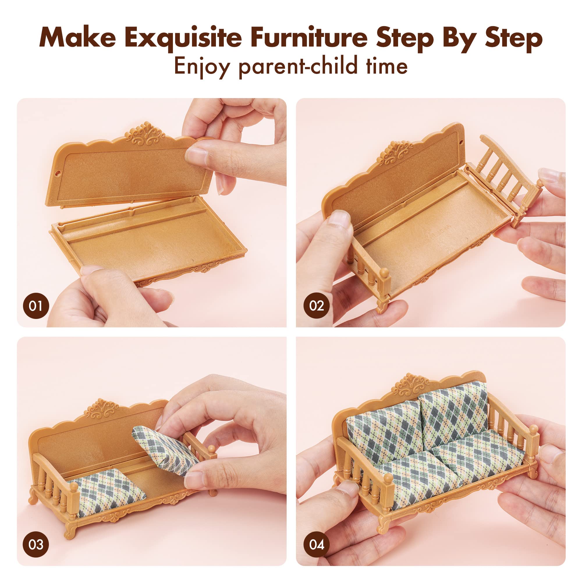 ROBUD Wooden Dollhouse - Colonial Style