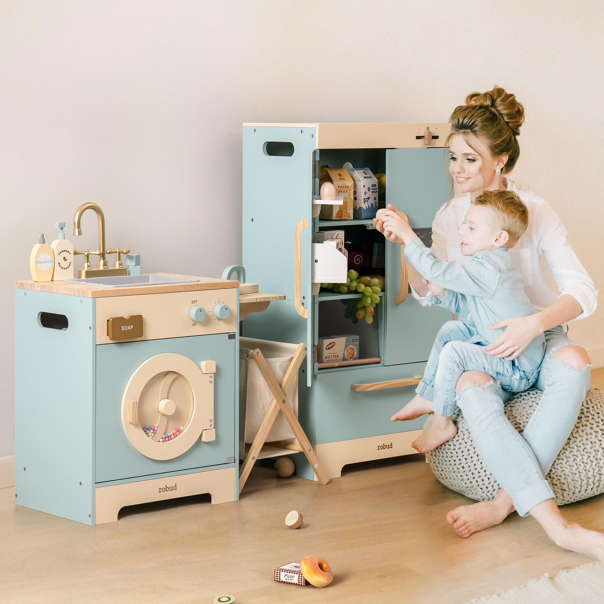 Robud Green and Gold Kitchen Playset Seris