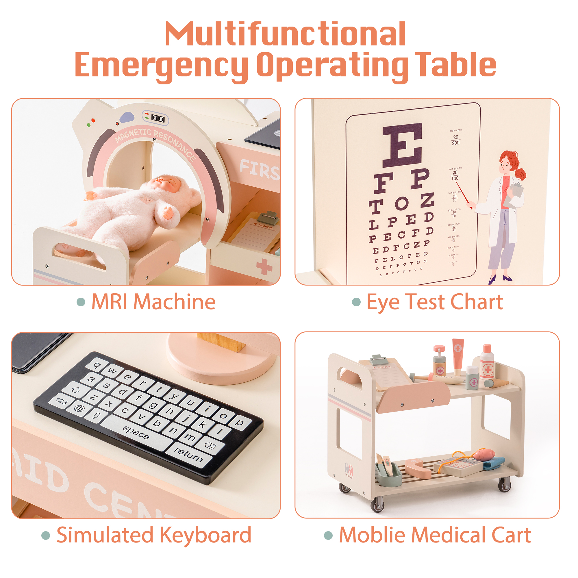 Spielzeugset für das Aktivitätszentrum von Robud Doctor's Activity Center