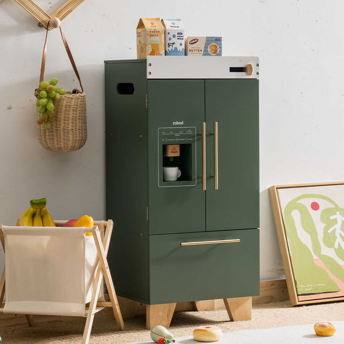 ROBUD Vintage Green Wooden Play Kitchen Series