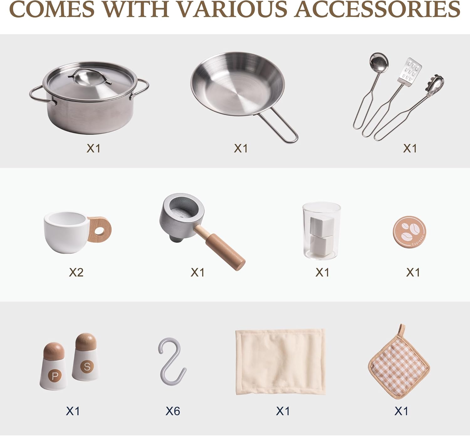 Modern Play Kitchen for Kids White