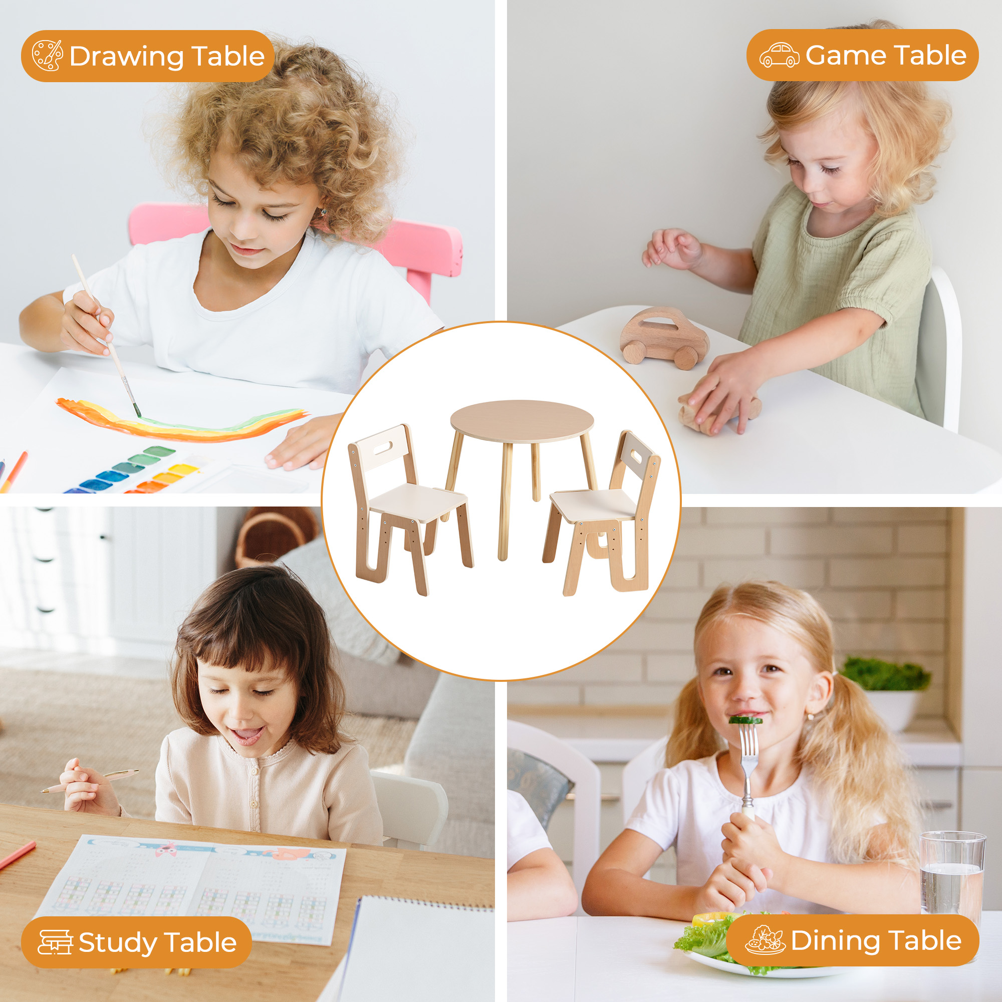 ROBUD Kids Chair and Table Set